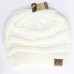  CC beanie Cable Knit Super Cute Beanie Thick Cap Hat Unisex Slouchy Ho  eb-31647563